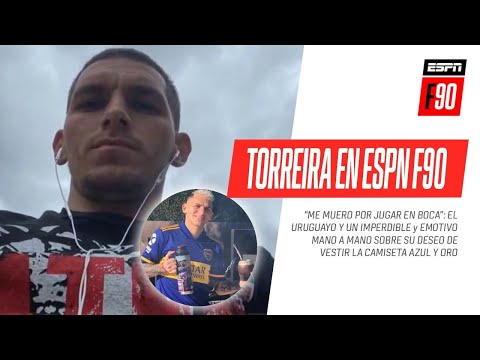 ME MUERO POR JUGAR EN #BOCA: Lucas #Torreira y un emotivo mano a mano entre lágrimas con #ESPNF90