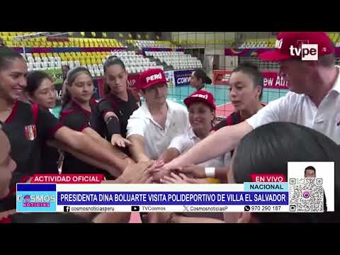 Perú: presidenta Dina Boluarte visita el polideportivo de Villa El Salvador