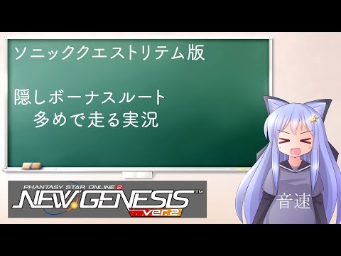 【PSO2NGS】隠しルート多めで走る　ソニック33周年記念　サンドロードスプリント【えりにゃんちゃんねる】