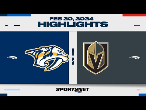 NHL Highlights | Golden Knights vs. Predators - February 20, 2024