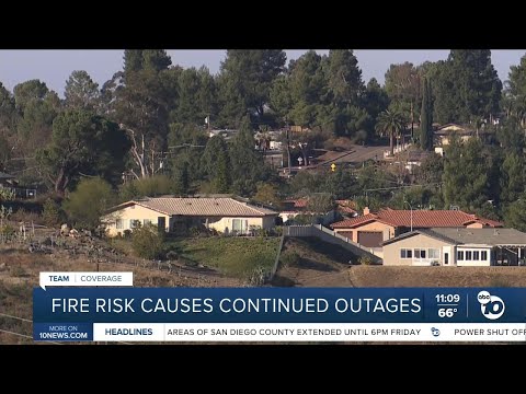 Fire risk causes continued outages in the East County