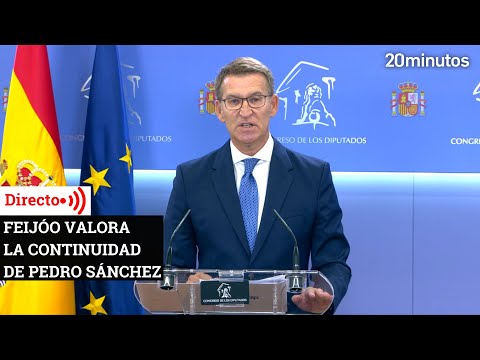 Alberto Núñez Feijóo reacciona a la decisión de Pedro Sánchez de seguir como presidente