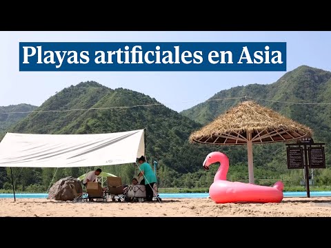 Recurren a las playas artificiales ante la falta de una real en Asia