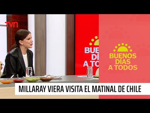 Portada de revista y publicidad con Antonio Banderas: Millaray Viera visita el Matinal de Chile