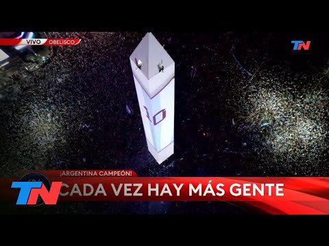 ¡CAMPEONES MUNDIALES! I ARGENTINA NO DURMIÓ: El obelisco símbolo del triunfo mundial