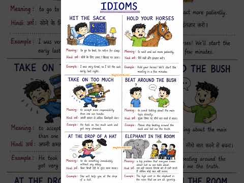 Daily Use English Idioms You Must Know||Idioms with example