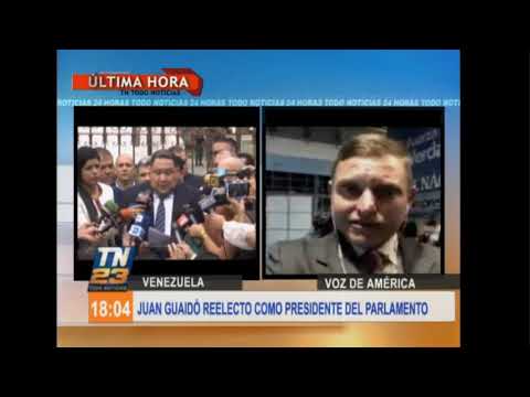 Juan Guaidó reelecto como presidente del Parlamento
