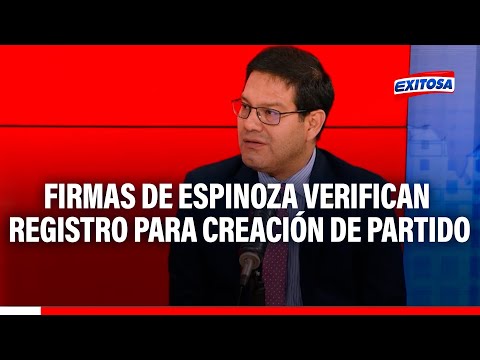 Darwin Espinoza: Firmas en su despacho verifican registro para creación de partido político