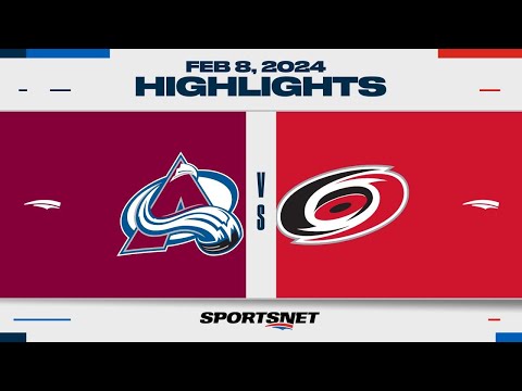 NHL Highlights | Avalanche vs. Hurricanes - February 8, 2024