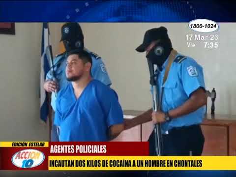 Agentes policiales incautan dos kilos de cocaína a un hombre en Chontales