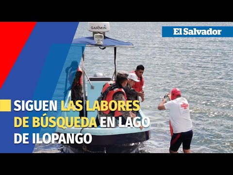 Persisten las labores de búsqueda en el Lago de Ilopango, tras vuelco de una lancha