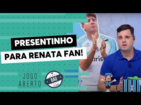 Baú do Jogo Aberto | Zoeira Jogo Aberto: Chico Garcia presenteia Renata Fan após Grenal