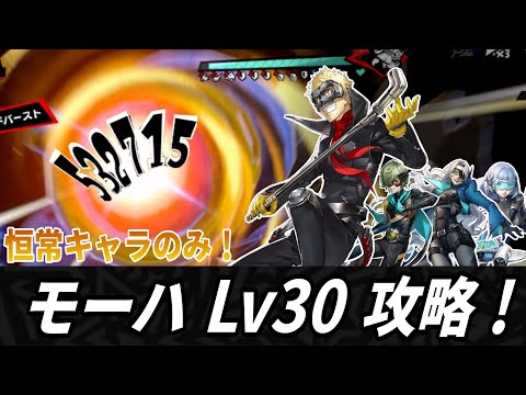 【P5X】久しぶりの高難易度!恒常キャラのみで「モーハLv30攻略!