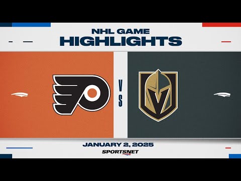 NHL Highlights | Flyers vs. Golden Knights - January 2, 2025