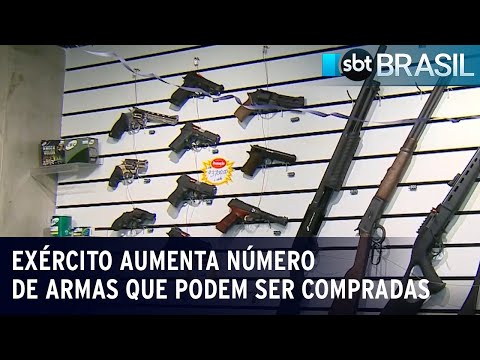 Exército aumenta número de armas de uso restrito que podem ser compradas | SBT Brasil (26/01/24)
