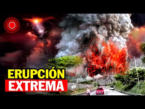 Erupción Extrema, Poderosa explosión del volcán Ruang con rayos sorprende al Mundo