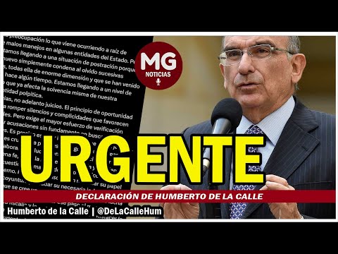 URGENTE  CONTUNDENTE DECLARACIÓN DE HUMBERTO DE LA CALLE