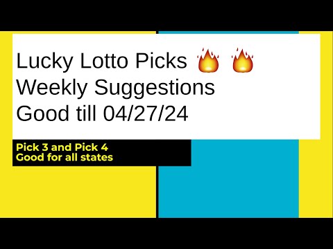 Lucky Lotto Picks Weekly Suggestions Pick 3 & 4 Good till 04/27/24