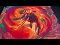 Fluid Art!! 369 Strings at Once!! Acrylic Pouring DRAGON SPIN!! Wigglz Art a MUST SEE!!