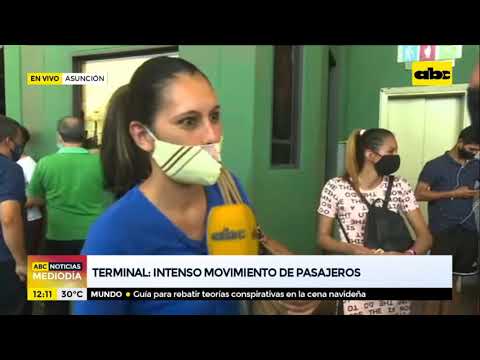 Intenso movimiento de pasajeros en la Terminal de Asunción