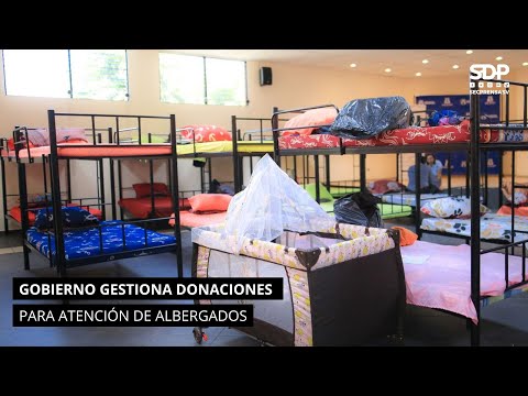 Gobierno gestiona donaciones para atención de albergados