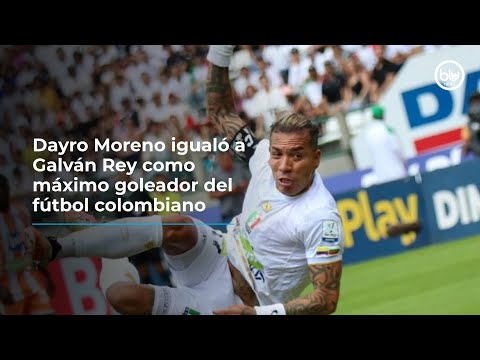 Dayro Moreno igualó a Galván Rey como máximo goleador del fútbol colombiano