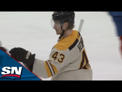 Bruins Jake DeBrusk, Danton Heinen Strike Late To End First Period With Lead vs. Canadiens