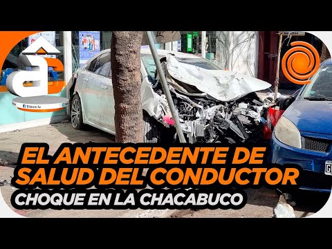 Choque MÚLTIPLE en la Chacabuco: el conductor tendría antecedentes de descompensaciones