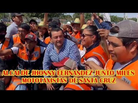 ALCALDE JHONNY FERNANDEZ PARTICIPA DEL ANIVERSARIO DE LOS MOTOTAXISTA DE SANTA CRUZ..