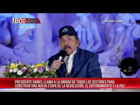 Daniel Ortega: Darío a Sandino, con la consigna 'Nicaragua, Un Pueblo que Vence'