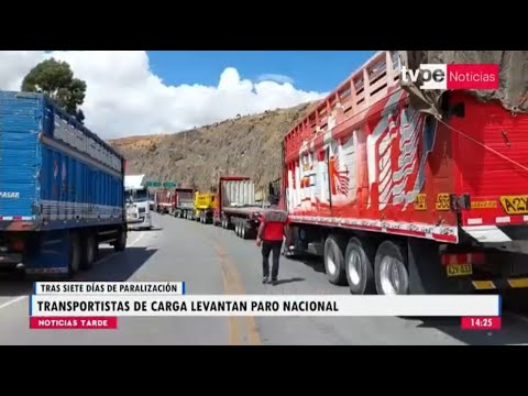 Transportistas de carga levantan paro nacional
