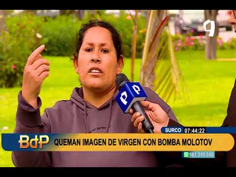 Sujetos queman imagen de virgen en parque de Surco: vecinos exigen mayor presencia de Serenazgo
