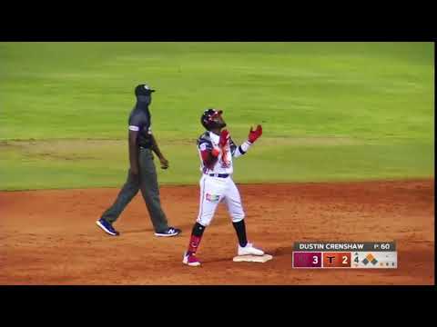 Rodolfo Castro con su primer hit en Lidom una raya que se convirtió en doble