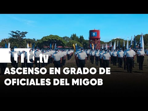 MIGOB celebra aniversario con el ascenso en grado de sus oficiales - Nicaragua