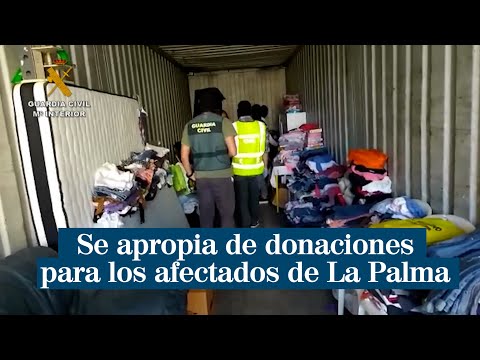 Detenido por apropiarse de donaciones para los afectados del volcán de La Palma