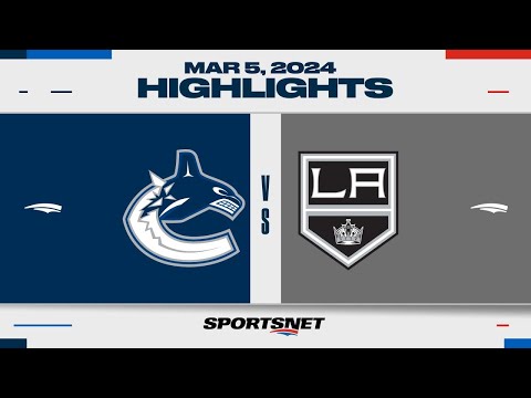 NHL Highlights | Canucks vs. Kings - March 5, 2024