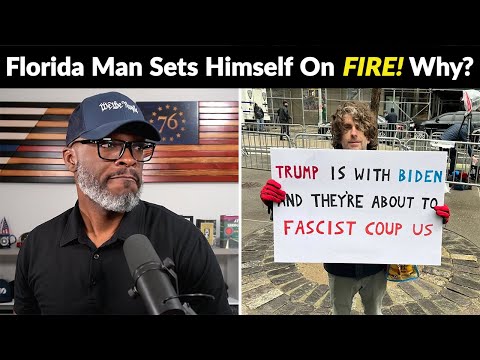 Man DELETES HIMSELF In Ball Of Flames Outside Trump's NYC Trial! Why?