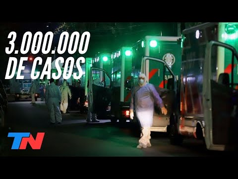 La Argentina superó los 3.000.000 de casos de coronavirus desde el inicio de la pandemia