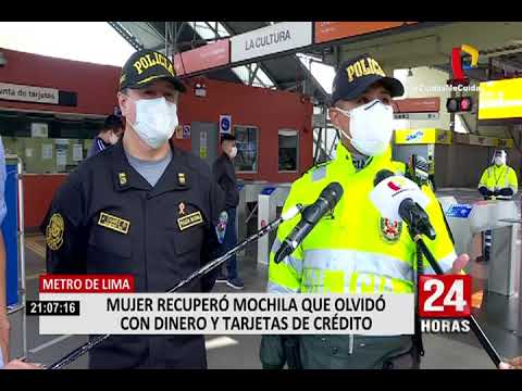Metro de Lima: Mujer recuperó mochila que olvidó con dinero y tarjetas de crédito