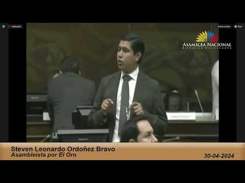 Asambleísta Steven Ordóñez -  Sesión 919 - #JuicioPolítico