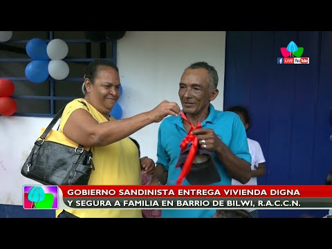 Gobierno Sandinista entrega vivienda digna y segura a familia en barrio de Bilwi, R.A.C.C.N