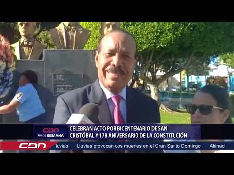 Celebran acto bicentenario de San Cristóbal y 178 aniversario de la Constitución