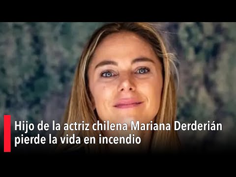 Hijo de la actriz chilena Mariana Derderián pierde la vida en incendio