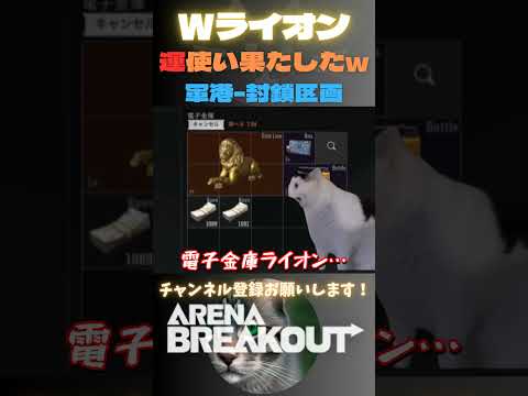 Wライオン出て運使い果たしたかもw🙀😻🐱軍港-封鎖区画【Arena Breakout】#arenabreakout   #暗区突围 #アリーナブレイクアウト #fps