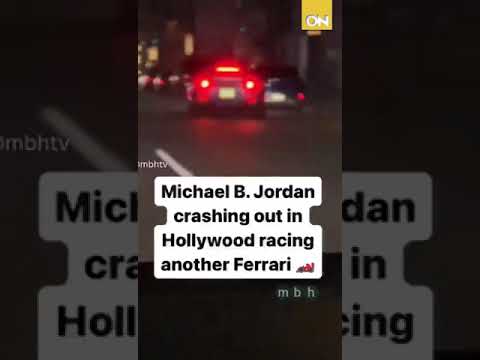 Michael B. Jordan choca su ferrari contra un carro parqueado en holliwood  #oncenoticias  #noticias