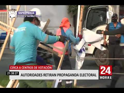 Elecciones 2021: retiran propaganda electoral en Cercado de Lima, Breña y San Miguel