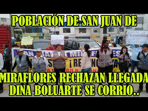 MANIFESTANTES DE SAN JUAN DE MIRAFLORES EN LIMA RECHAZAN PRESENCIA DINA BOLUARTE...