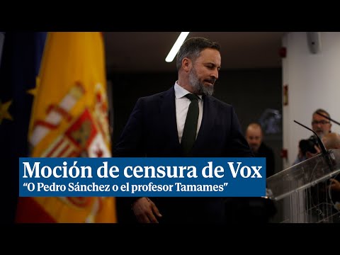 Abascal sobre la moción de censura: Habrá una elección o Sánchez o el profesor Tamames