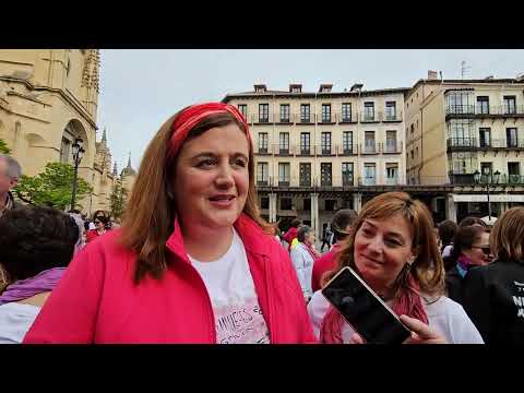 XVI Marcha Mujeres de Segovia 2024. Plaza Mayor. Clara Martín. Día de la  Madre. 5/5/2024