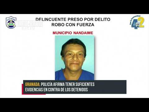Detienen a 13 delincuentes en Granada - Nicaragua